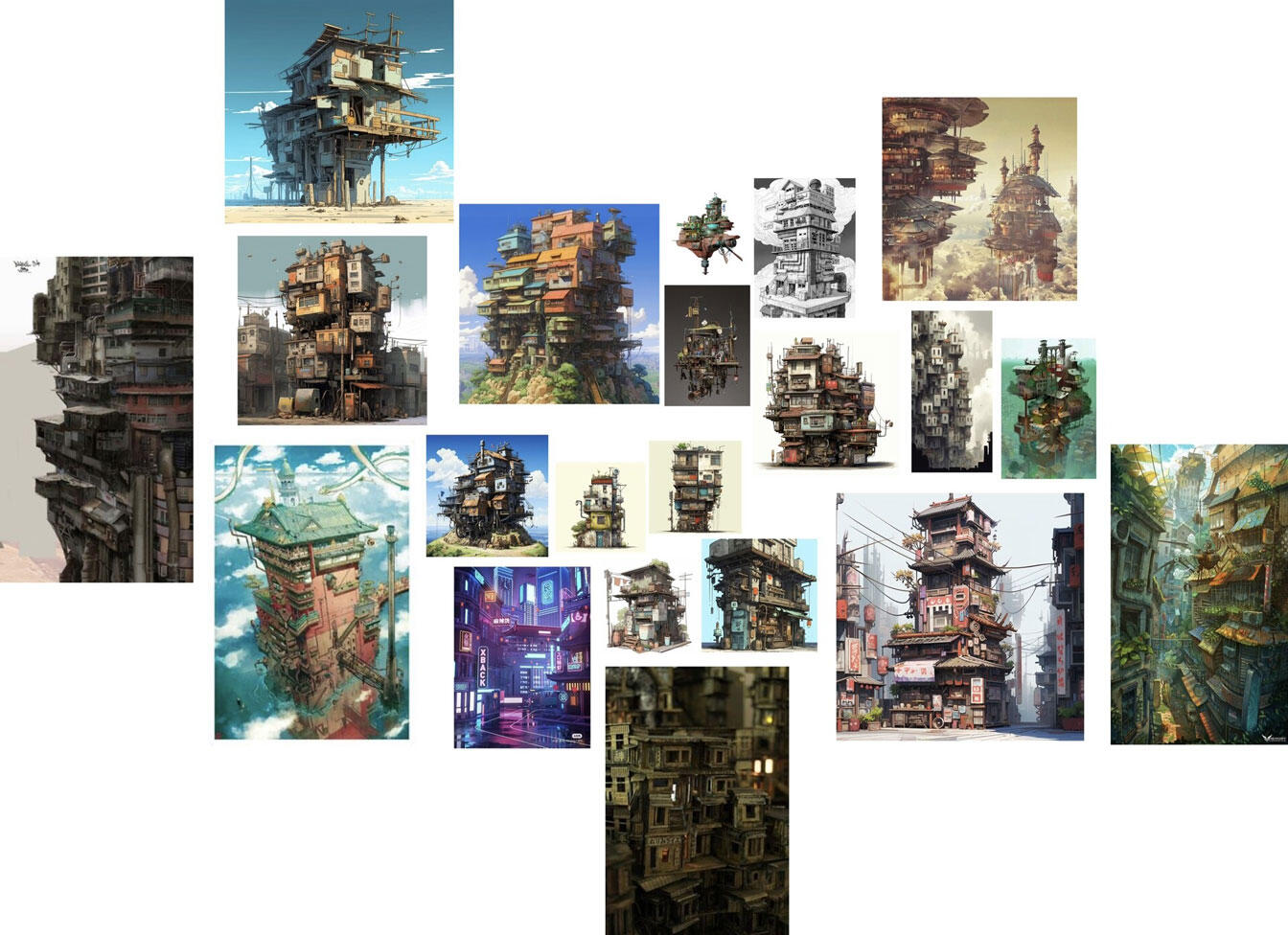 Reference board for the &quot;Neo Tokyo&quot; Artstation Challenge